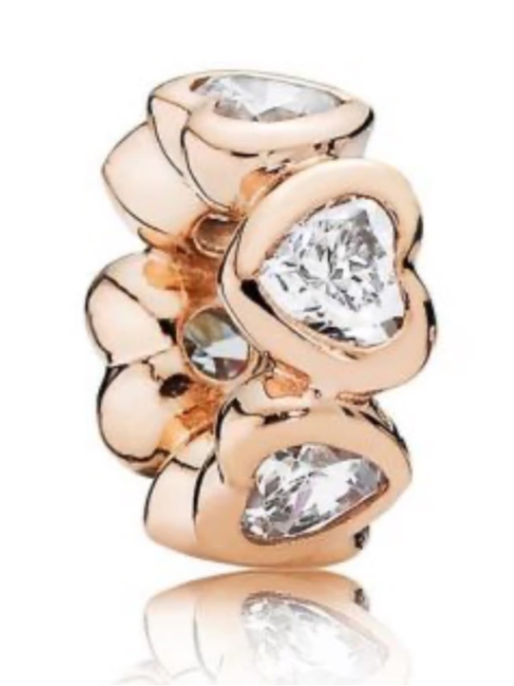 Pandora Rose Gold Heart Spacer Charm